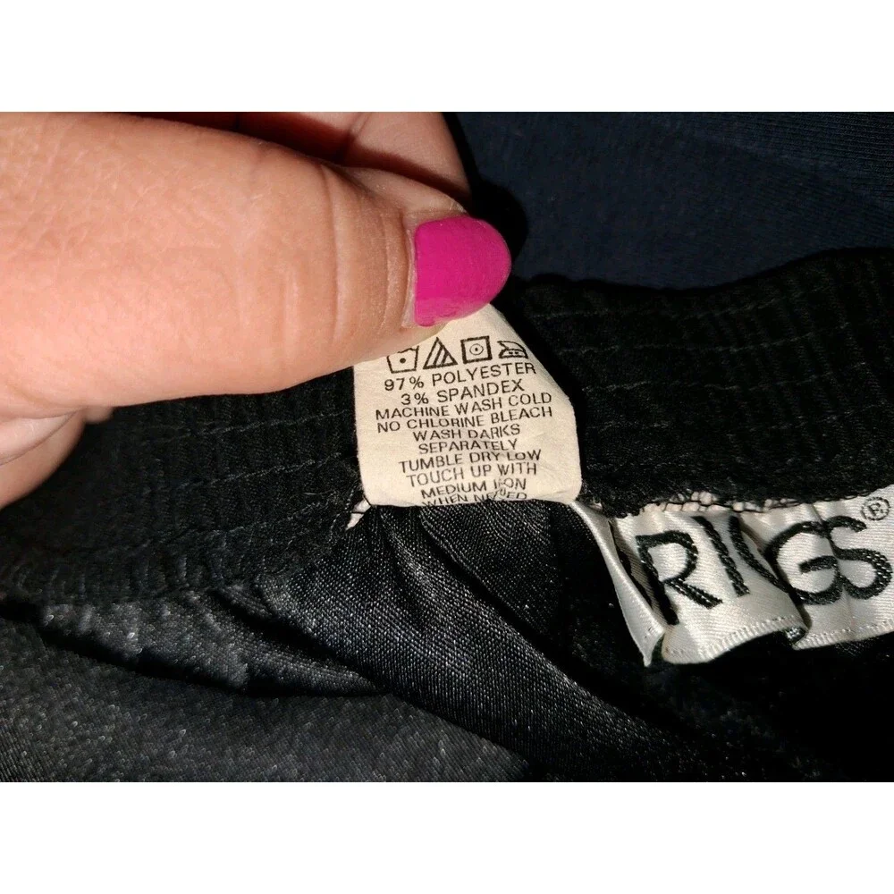 Briggs Women's Black Pull On Dress Pants Elastic Waist Stretch Size 22W USA Made